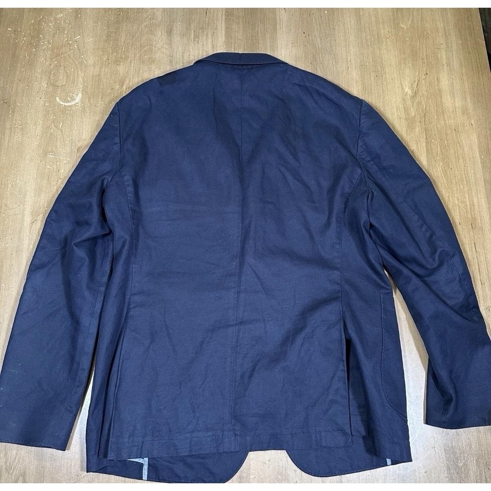 Rodd & Gunn Blazer Mens XL Navy Cotton Linen Unstructured Sport Coat Jacket - Picture 8 of 12